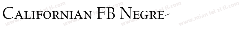 Californian FB Negre字体转换